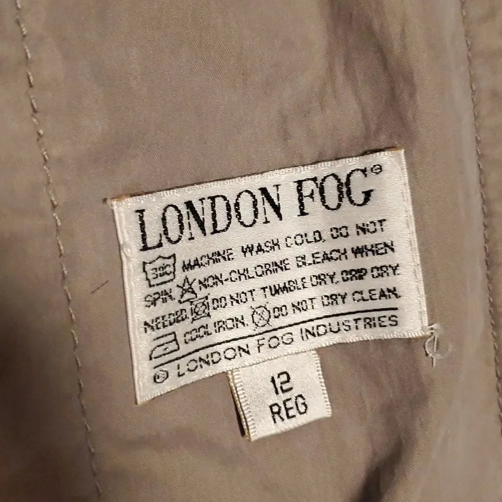 Vintage London Fog Taupe 3/4 Lined Trench Coat - Picture 7 of 12